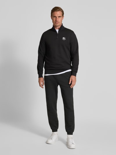 Lacoste Tapered Sweatpants aus reiner Baumwolle Black 1