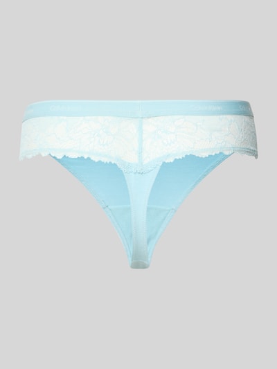 Calvin Klein Underwear String mit Spitzenbesatz Aqua 3