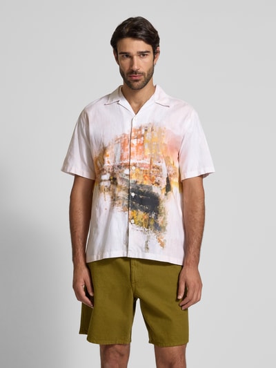 SELECTED HOMME Koszula casualowa o kroju relaxed fit z czystej bawełny Złamany biały 4