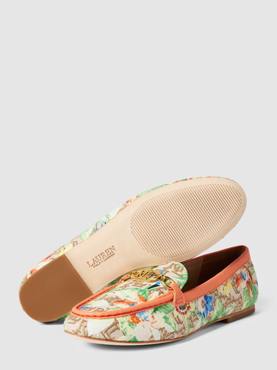 Lauren Ralph Lauren Mocassins met all-over motief, model 'AVERI II' Koraal - 4