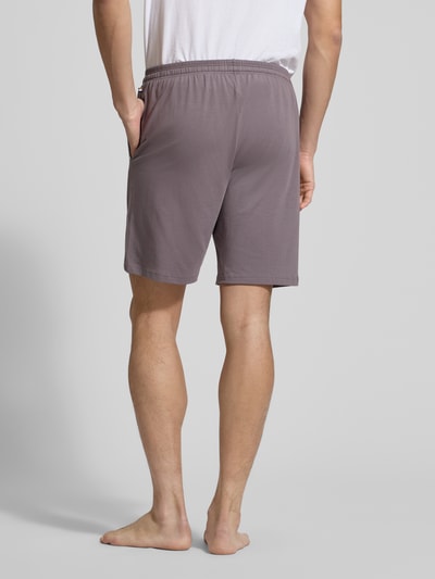 BOSS Regular Fit Sweatshorts aus Baumwoll-Mix Modell 'MIix&Match' Taupe 5