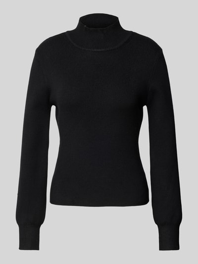 Mango Strickpullover mit Stehkragen Modell 'MOZA' Black 2