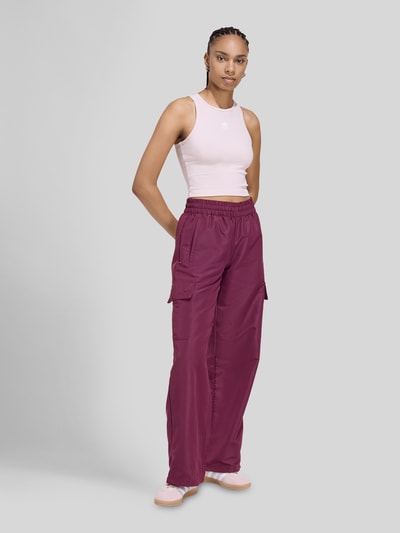 adidas Originals Slim Fit Top aus Rippstrick Rosa 1