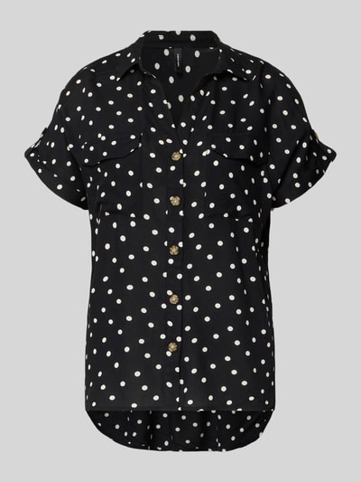 VERO MODA comfort fit blouse van pure viscose model 'BUMPY' Zwart - 2