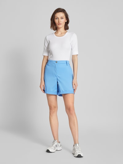 Tommy Hilfiger Flared Chino-Shorts mit Gesäßtaschen Modell 'CO BLEND' Bleu 1