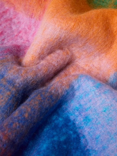 Kurt Beines Sjaal met franjes Bleu - 2