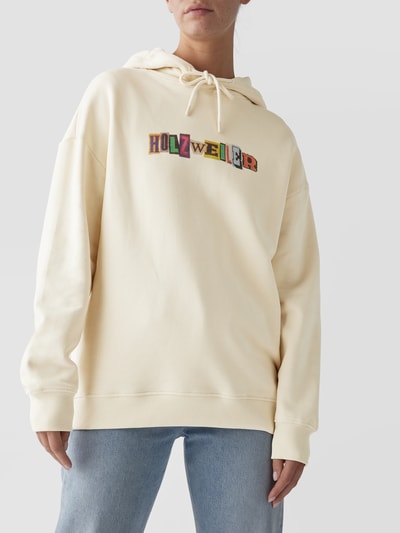 Holzweiler Hoodie mit Label-Print Hellrosa 6