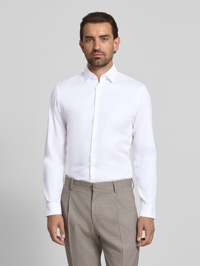 Jake*s Koszula biznesowa o kroju slim fit z listwą guzikową Biały 4