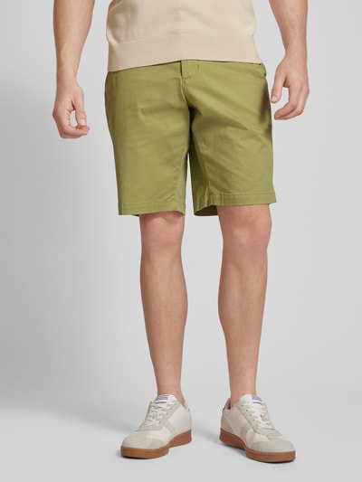 Tommy Hilfiger Straight leg korte chino met achterzakken, model 'HARLEM' Olijfgroen - 4