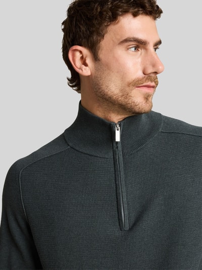 Tom Tailor Regular fit pullover met schipperskraag Olijfgroen - 3