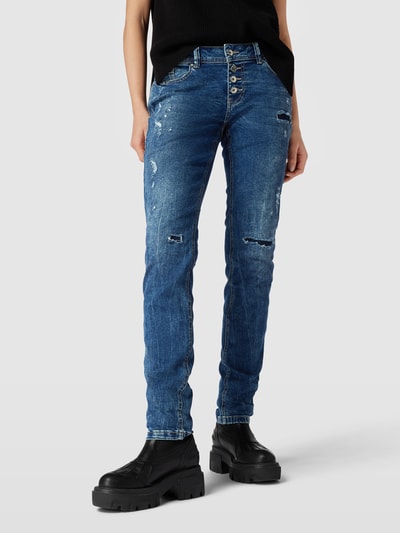 Buena Vista Jeans met knoopsluiting, model 'MALIBU' Blauw - 4