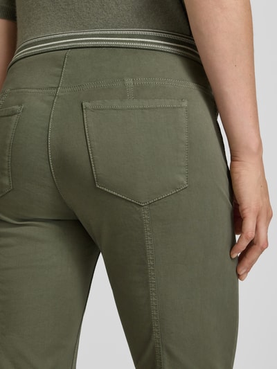 Luisa Cerano Hose mit Eingrifftaschen und elastischem Bund Khaki 3