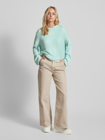 Tom Tailor Denim Gebreide pullover met boothals Mintgroen - 1