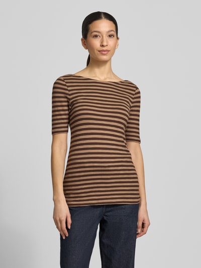 Marc O'Polo Regular Fit T-Shirt aus reiner Baumwolle Mittelbraun 4