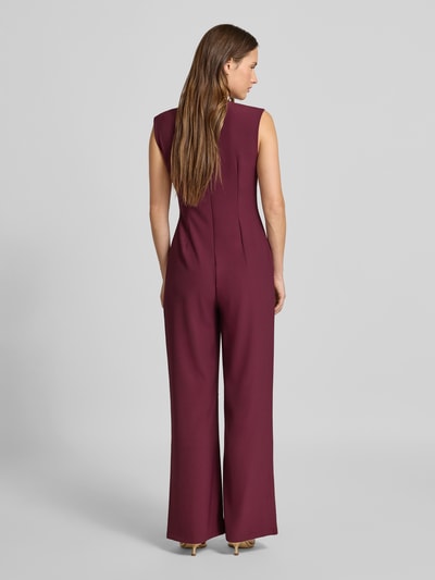 Rinascimento Jumpsuit mit V-Ausschnitt Bordeaux 5