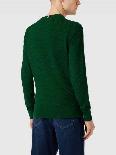 Tommy Hilfiger Strickpullover mit Strukturmuster Modell 'CROSS' Gruen 5