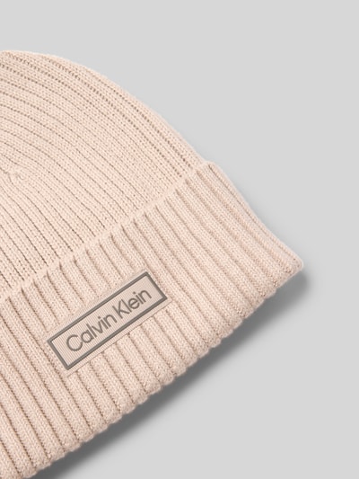 CK Calvin Klein Gebreide muts met kasjmier en labelpatch Offwhite - 2