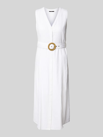 Zero Midi-jurk met V-hals Wit - 2