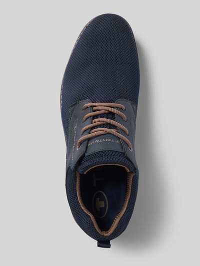 Tom Tailor Low Top Sneaker im Knitted Look mit hochwertigen Kunstleder-Applikationen Marine 3