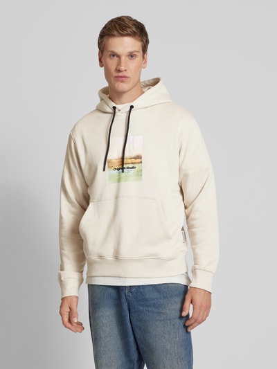 Jack & Jones Hoodie met motiefprint, model 'VESTERBRO NEWTON' Offwhite - 4