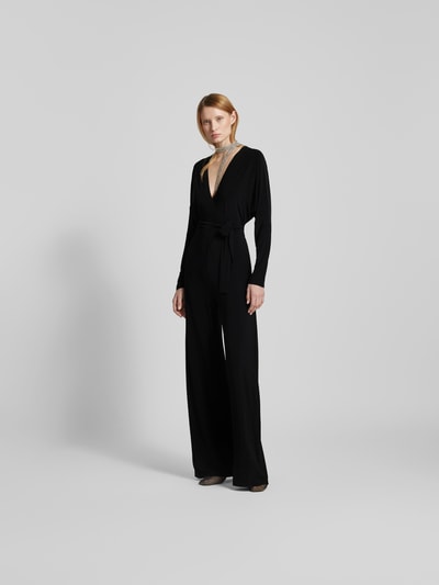 Norma Kamali Jumpsuit mit V-Ausschnitt Black 1