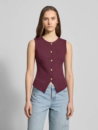 Gina Tricot Gilet met knoopsluiting Bordeaux - 4