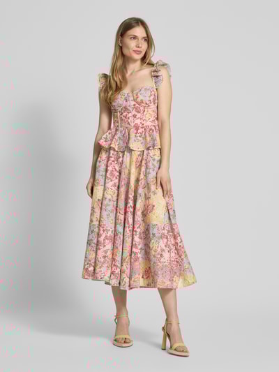 ADLYSH Midirock mit Lochstickerei GELB 1