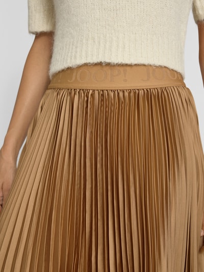 JOOP! Midirock mit Plisseefalten Camel 3