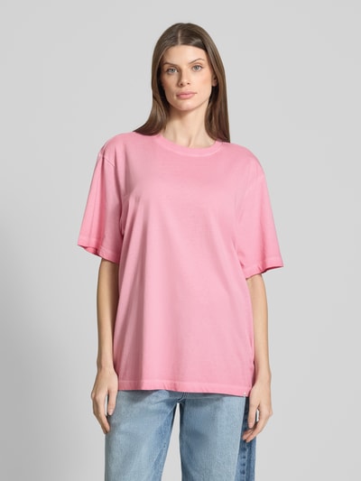 Tom Tailor Denim Oversize T-Shirt aus reiner Baumwolle Pink 4