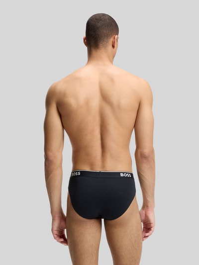 BOSS Figi z mieszanka bawełny w zestaw 3 szt. model 'BRIEF 3P POWER' Ciemnoniebieski 4