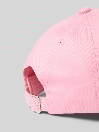 HUGO Baseballpet met logostitching, model 'Cara' Felroze - 3