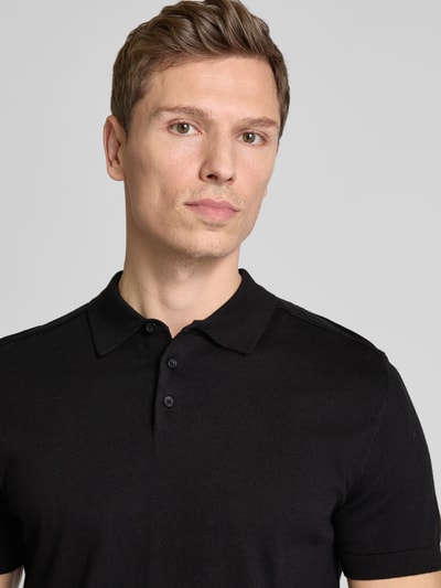 SELECTED HOMME Poloshirt mit elastischen Abschlüssen Black 3