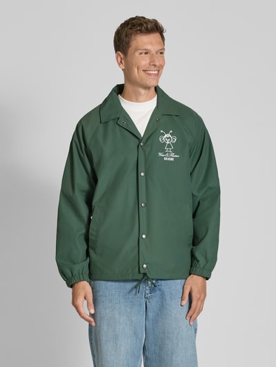 DEUS EX MACHINA Jack met reverskraag en steekzakken Olijfgroen - 4