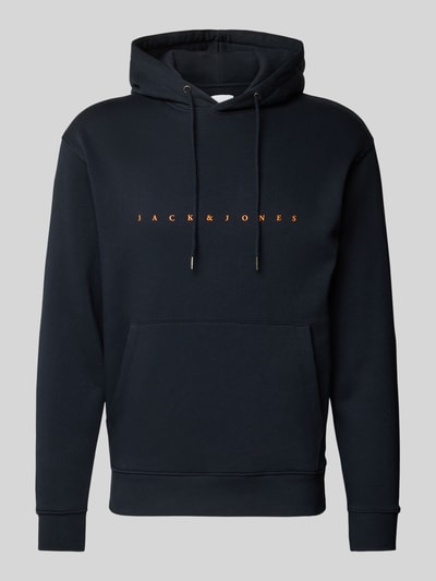 Jack & Jones Hoodie met labelprint Marineblauw - 2