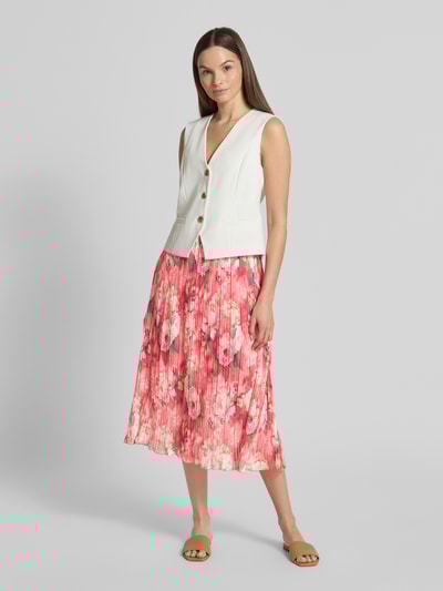 ZABAIONE Spódnica midi z plisami model ‘La44rii’ Mocnoróżowy 1