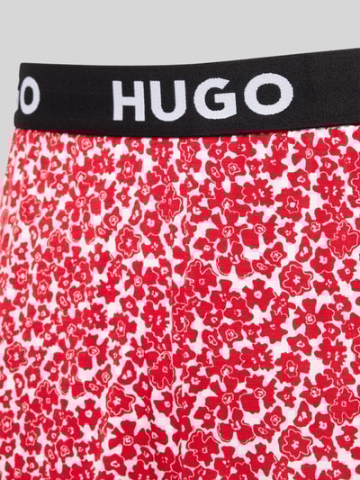 HUGO Szorty od piżamy o kroju relaxed fit z elastycznym pasem z logo Czerwony 2