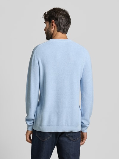 MCNEAL Strickpullover mit gerippten Abschlüssen Bleu Melange 5