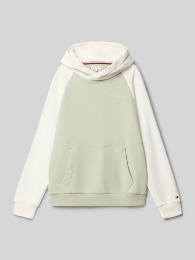Tommy Hilfiger Teens Relaxed fit hoodie van katoenmix Rietgroen - 1