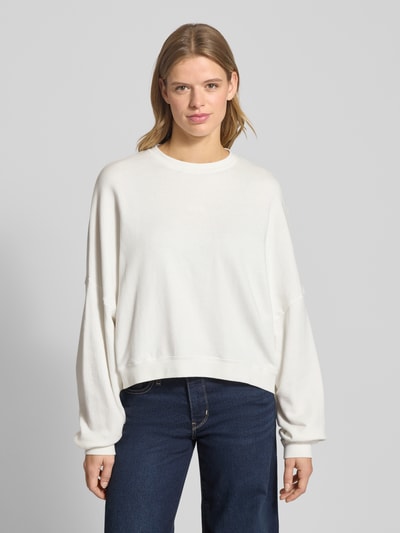 OH APRIL Bluza o kroju oversized z prążkowanymi wykończeniami Złamany biały 4