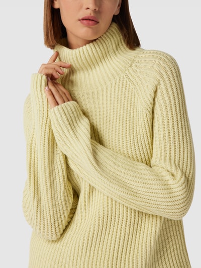 Drykorn Gebreide pullover met opstaande kraag, model 'Arwen' Pastelgeel - 3