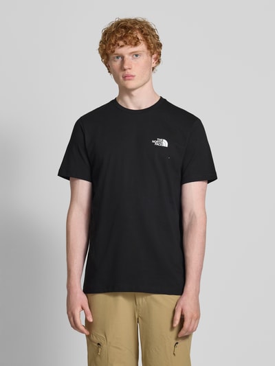 The North Face T-shirt z nadrukiem z logo Metaliczny czarny 5
