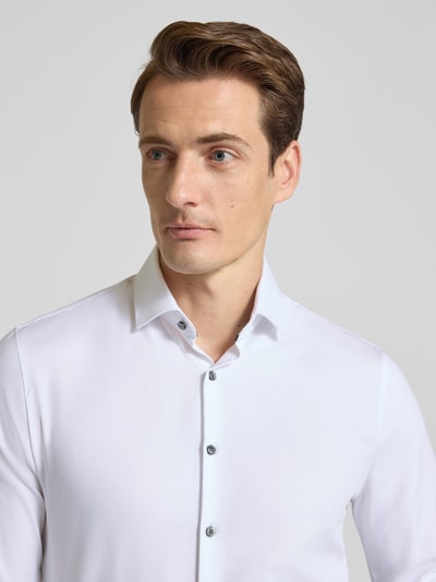 OLYMP No. Six Super slim fit zakelijk overhemd met kentkraag Wit - 3