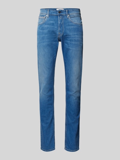 Replay Straight Fit Jeans im Used-Look Modell 'GROVER' Jeansblau 2