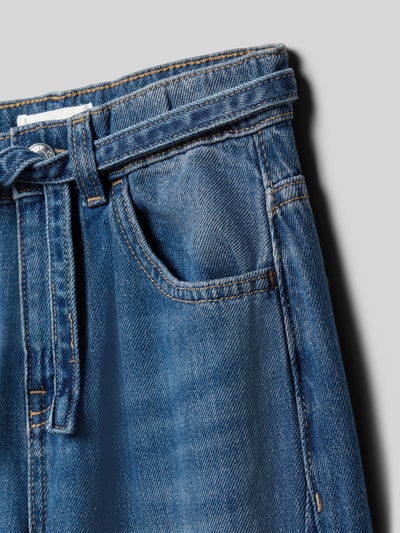 Mango Jeans mit weitem Bein und Bindegürtel Blau 2