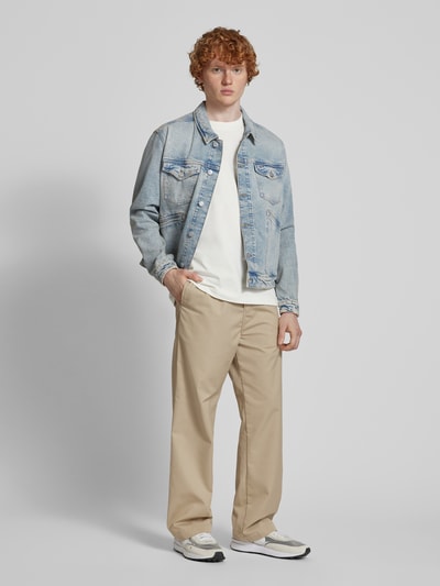 Tommy Jeans Regular Fit Jeansjacke aus Baumwoll-Mix Hellblau 1