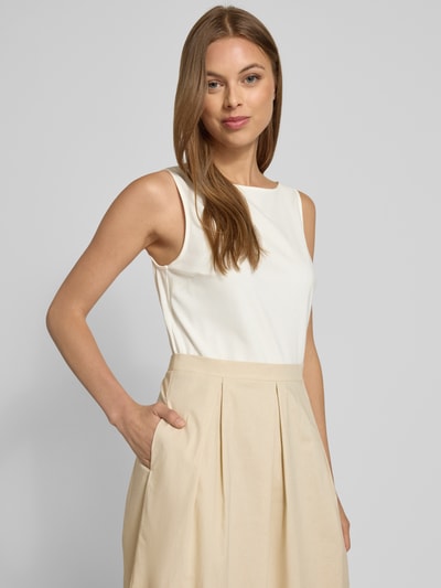 Zero Midikleid aus Viskose-Mix mit Kellerfalten Beige 3