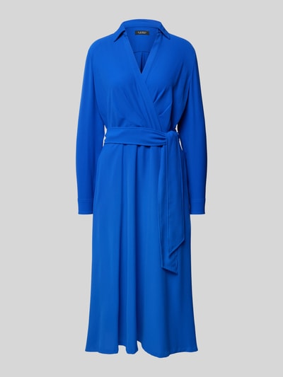 Lauren Ralph Lauren Midikleid mit V-Ausschnitt Modell 'ROWELLA' Royal 2