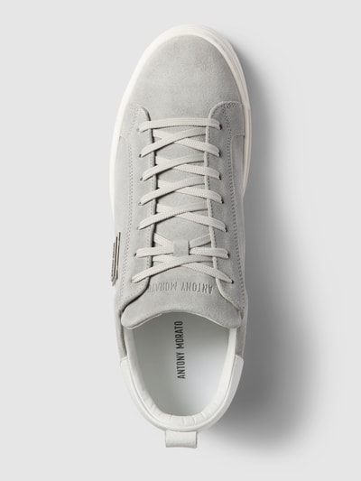 Antony Morato Sneakers van leer met labelapplicatie Lichtgrijs - 3