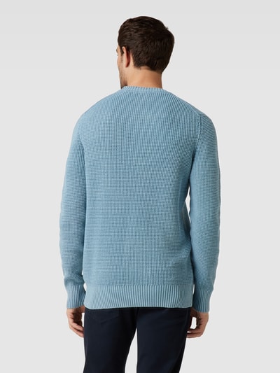 Marc O'Polo Strickpullover mit Label-Detail Hellblau 5