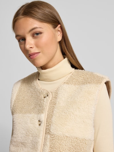 ICHI Regular fit gilet van teddybont, model 'Ihtonza' Offwhite - 3